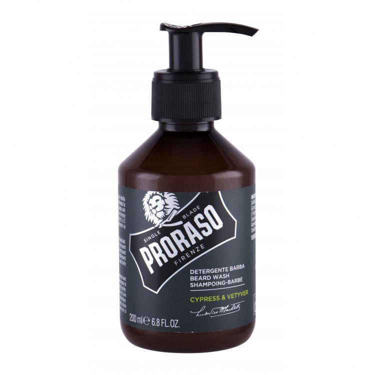 PRORASO Cypress &amp; Vetyver Beard Wash Szakállsampon férfiaknak 200 ml