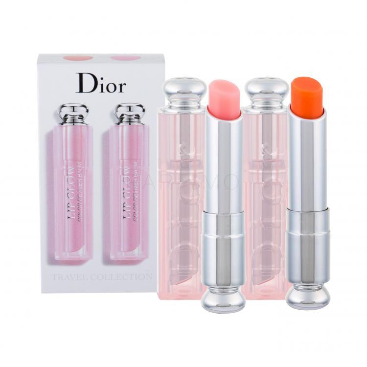 Christian Dior Addict Lip Glow Duo Ajándékcsomagok ajakbalzsam 3,5 g + Lip Glow Reviver Balm ajakbalzsam 3,5 g 004 Coral