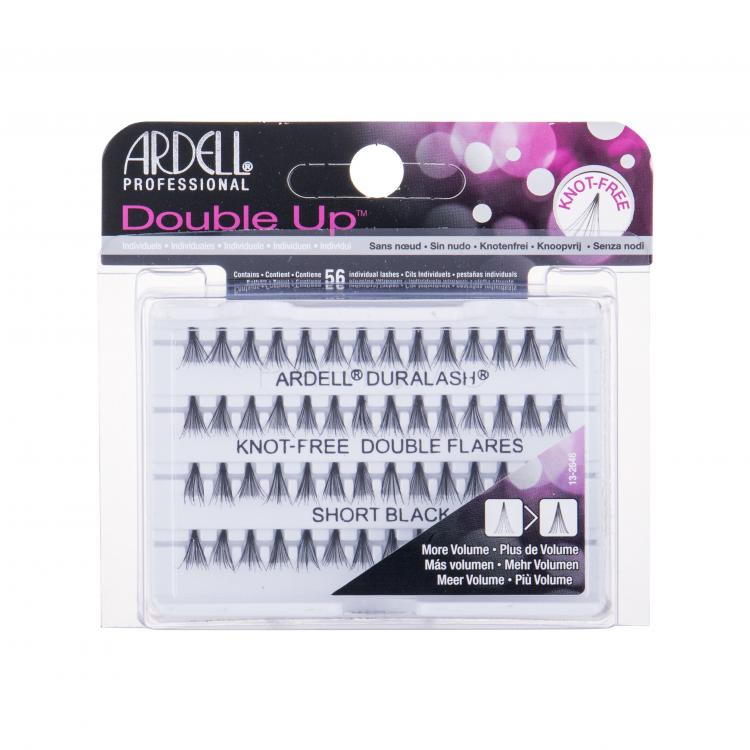 Ardell Double Up Duralash Knot-Free Double Flares Műszempilla nőknek 56 db Változat Short Black