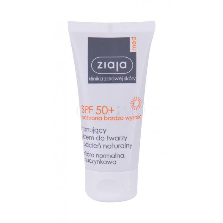 Ziaja Med Protective Tinted SPF50+ Fényvédő készítmény arcra nőknek 50 ml Változat Natural