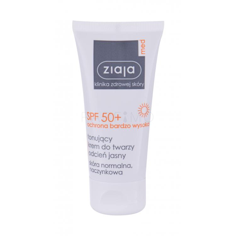 Ziaja Med Protective Tinted SPF50+ Fényvédő készítmény arcra nőknek 50 ml Változat Light
