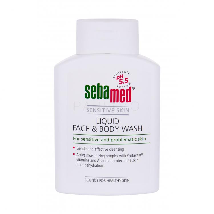 SebaMed Sensitive Skin Face &amp; Body Wash Folyékony szappan nőknek 200 ml