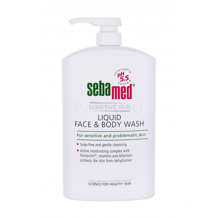 SebaMed Sensitive Skin Face &amp; Body Wash Folyékony szappan nőknek 1000 ml
