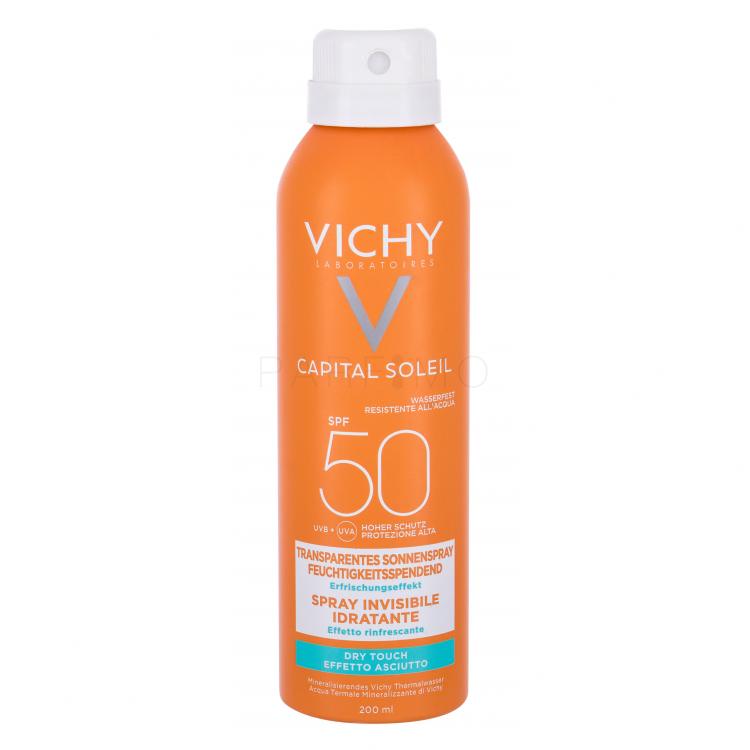 Vichy Capital Soleil Invisible Hydrating Mist SPF50 Fényvédő készítmény testre nőknek 200 ml