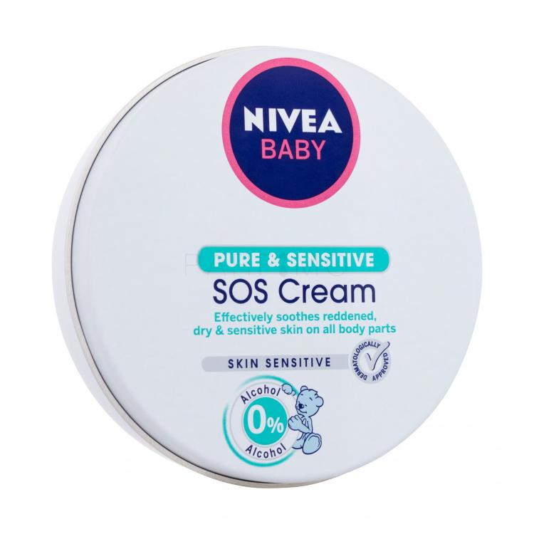 Nivea Baby SOS Cream Pure &amp; Sensitive Nappali arckrém gyermekeknek 150 ml
