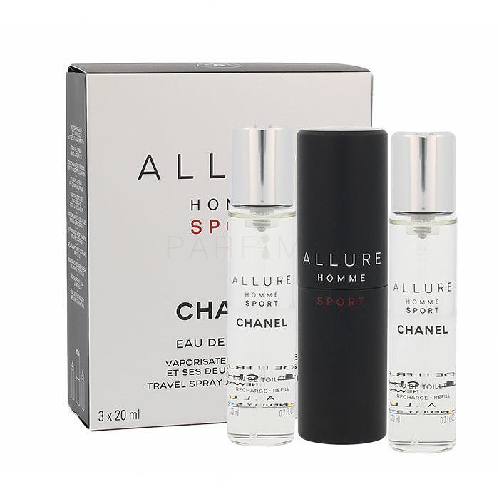 Chanel Allure Homme Sport Eau de Toilette férfiaknak Twist and Spray 3x20 ml