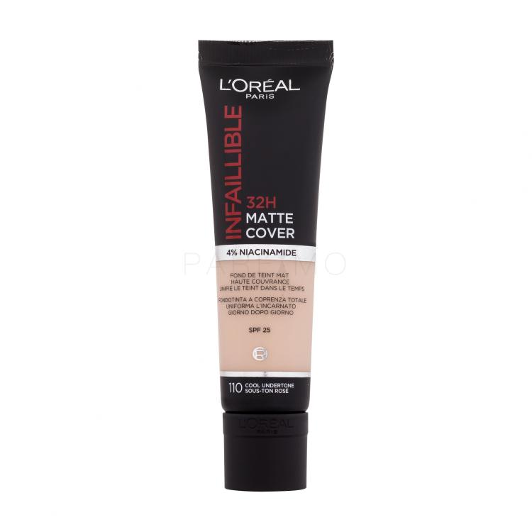 L'Oréal Paris Infaillible 32H Matte Cover SPF25 Alapozó nőknek 30 ml Változat 110