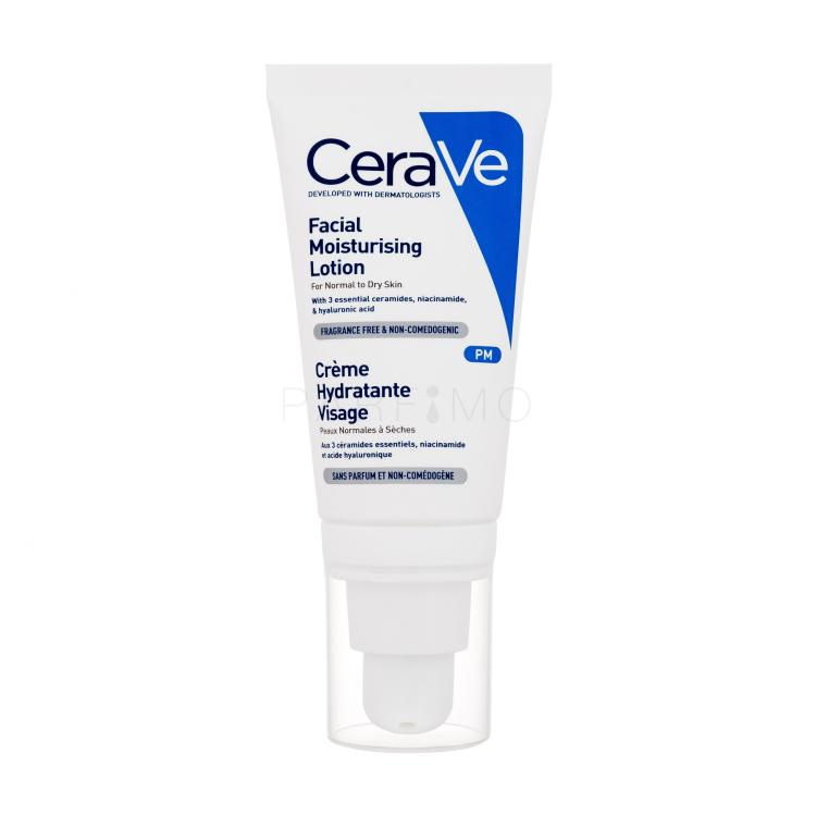 CeraVe Moisturizing Facial Lotion Éjszakai arckrémek nőknek 52 ml