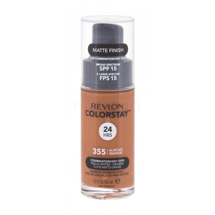 Revlon Colorstay Combination Oily Skin SPF15 Alapozó nőknek 30 ml Változat 355 Almond