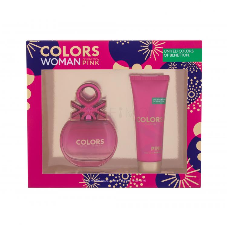Benetton Colors de Benetton Pink Ajándékcsomagok Eau de Toilette 80 ml + testápoló tej 75 ml