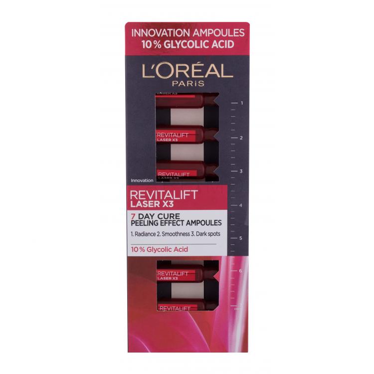 L&#039;Oréal Paris Revitalift Laser X3 7 Day Cure Arcszérum nőknek 7x1 ml