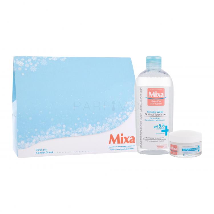 Mixa Hyalurogel Ajándékcsomagok Sensitive Skin Expert Hyalurogel Light nappali arcápoló krém 50 ml + Sensitive Skin Expert Optimal Tolerance micellás arclemosó 400 ml