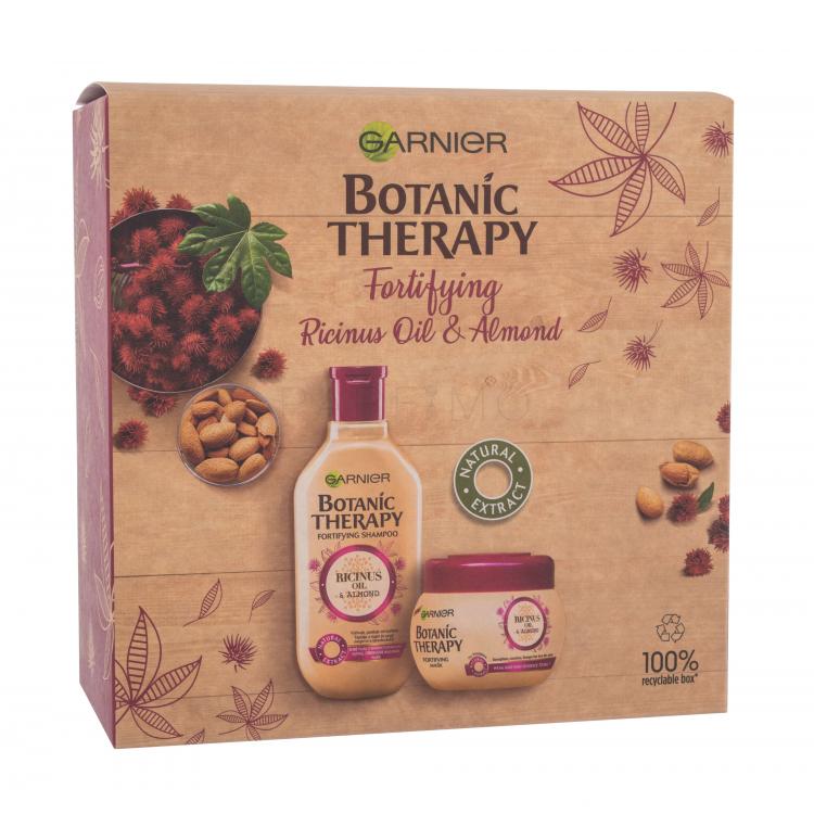 Garnier Botanic Therapy Ricinus Oil &amp; Almond Ajándékcsomagok Botanic Therapy Fortifying Shampoo sampon 250 ml + Botanic Therapy Fortifying Mask hajpakolás 300 ml