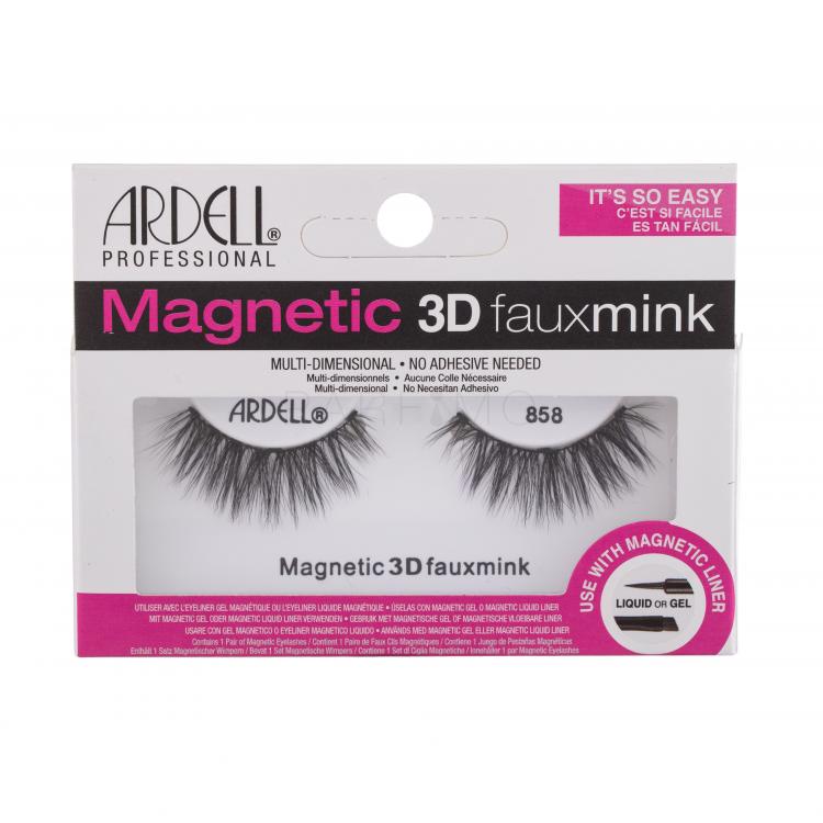 Ardell Magnetic 3D Faux Mink 858 Műszempilla nőknek 1 db Változat Black
