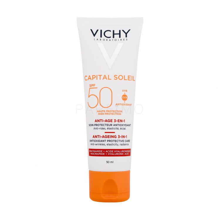 Vichy Capital Soleil Anti-Ageing 3-in-1 SPF50 Fényvédő készítmény arcra nőknek 50 ml