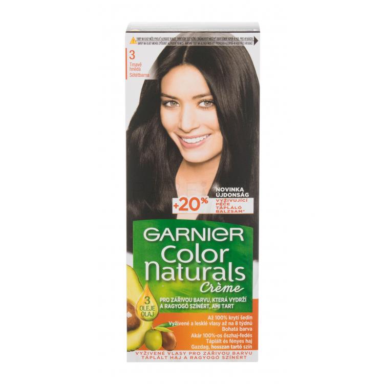 Garnier Color Naturals Créme Hajfesték nőknek 40 ml Változat 3 Natural Dark Brown