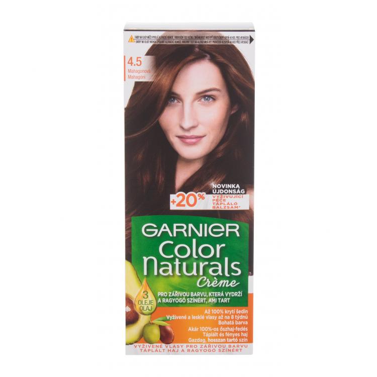 Garnier Color Naturals Créme Hajfesték nőknek 40 ml Változat 4,5 Mahogany
