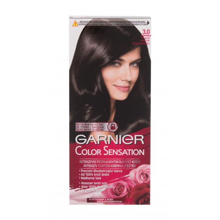 Garnier Color Sensation Hajfesték nőknek 40 ml Változat 3,0 Prestige brown