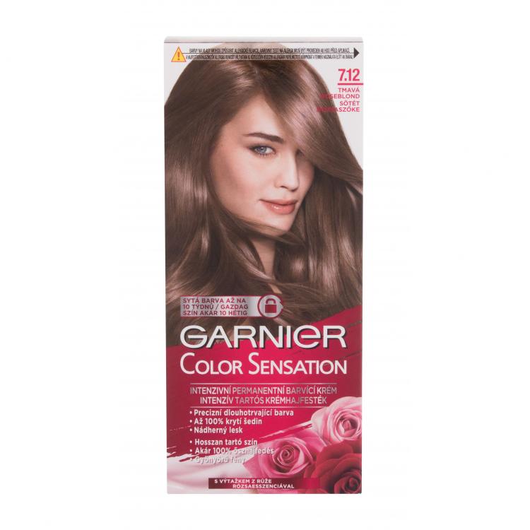 Garnier Color Sensation Hajfesték nőknek 40 ml Változat 7,12 Dark Roseblonde