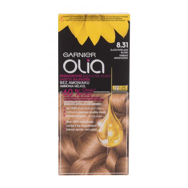 Garnier Olia Permanent Hair Color Hajfesték nőknek 50 g Változat 8,31 Golden Ashy Blonde