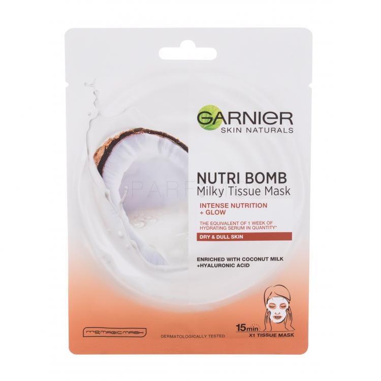 Garnier Skin Naturals Nutri Bomb Coconut + Hyaluronic Acid Arcmaszk nőknek 1 db