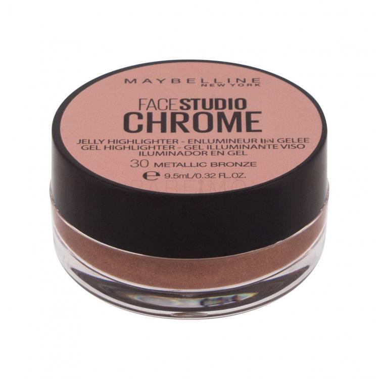 Maybelline FaceStudio Chrome Highlighter nőknek 9,5 ml Változat 30 Metallic Bronze