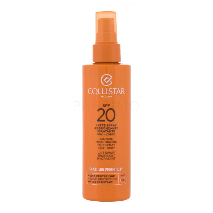 Collistar Smart Sun Protection Tanning Moisturizing Milk Spray SPF20 Fényvédő készítmény testre 200 ml