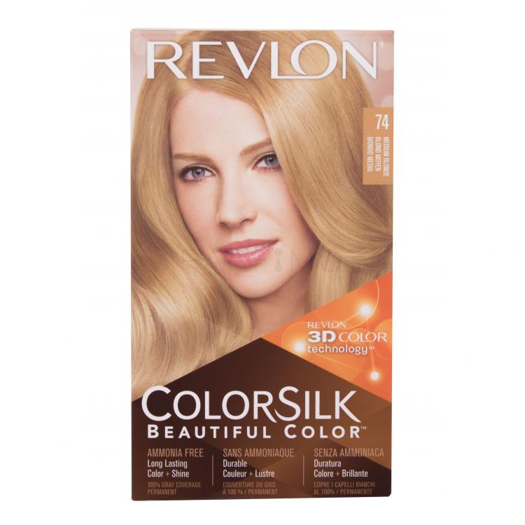 Revlon Colorsilk Beautiful Color Hajfesték nőknek Változat 74 Medium Blonde Szett
