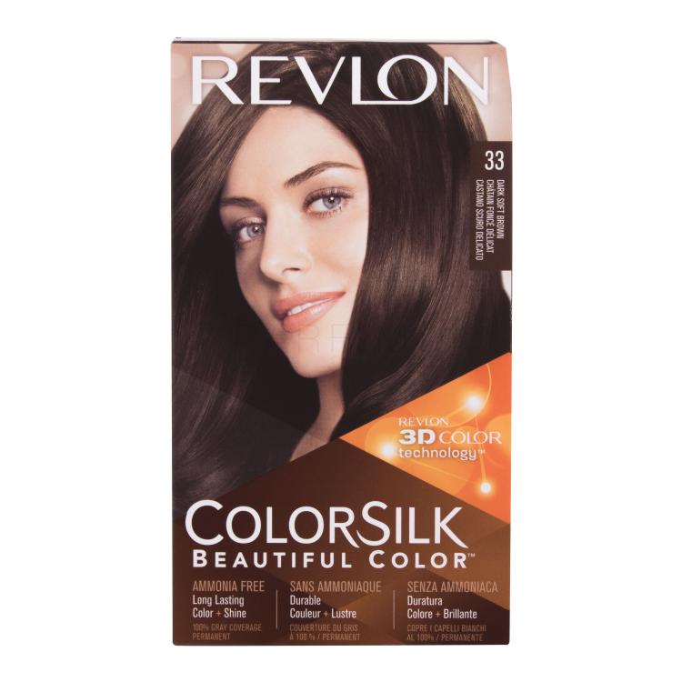 Revlon Colorsilk Beautiful Color Hajfesték nőknek Változat 33 Dark Soft Brown Szett