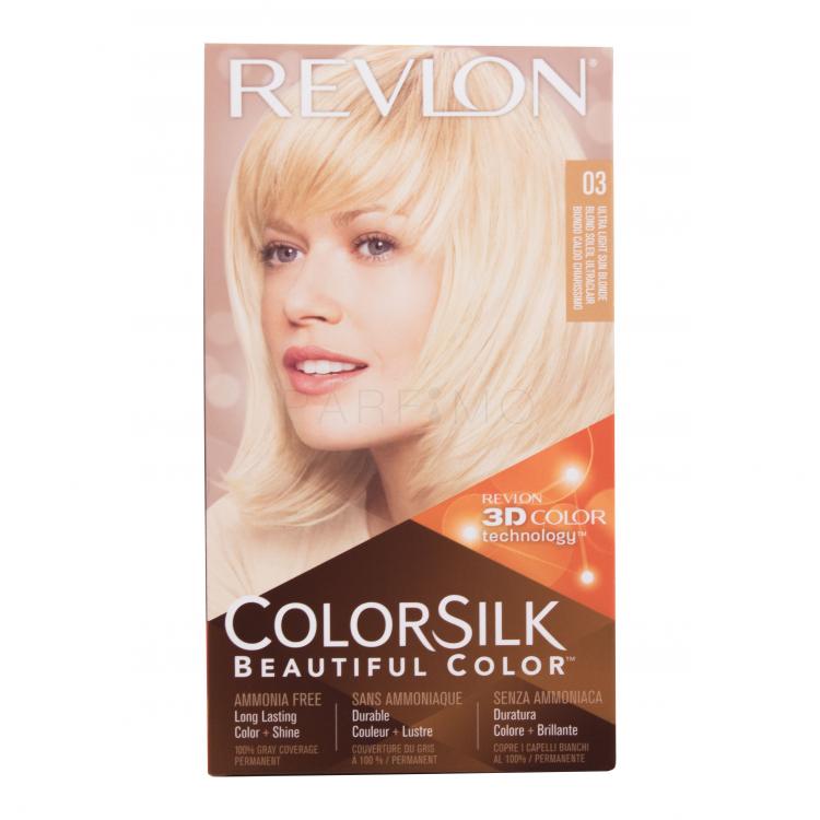 Revlon Colorsilk Beautiful Color Hajfesték nőknek Változat 03 Ultra Light Sun Blonde Szett