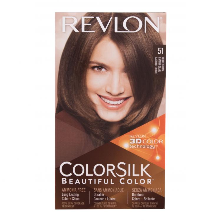 Revlon Colorsilk Beautiful Color Hajfesték nőknek Változat 51 Light Brown Szett