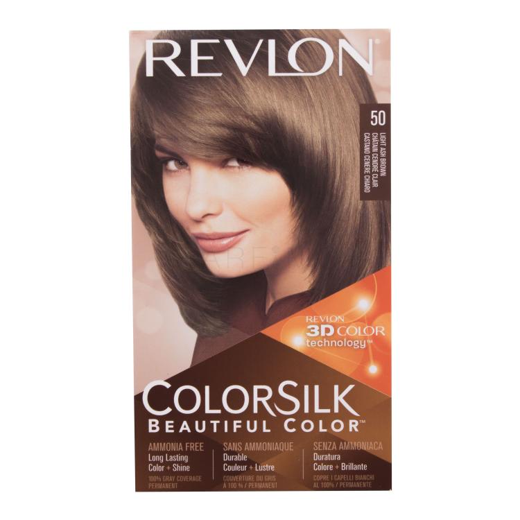 Revlon Colorsilk Beautiful Color Hajfesték nőknek Változat 50 Light Ash Brown Szett