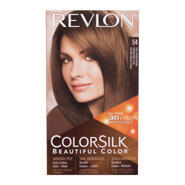 Revlon Colorsilk Beautiful Color Hajfesték nőknek Változat 54 Light Golden Brown Szett