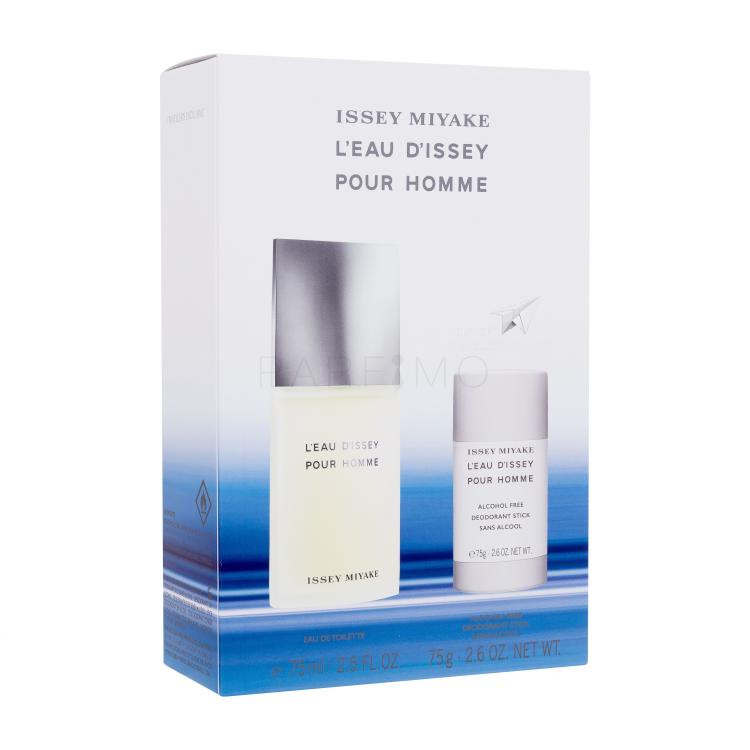 Issey Miyake L&#039;Eau D&#039;Issey Pour Homme Ajándékcsomagok Eau de Toilette 75 ml + deo stift 75 g