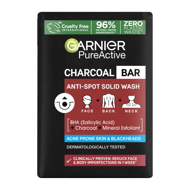 Garnier Pure Active Charcoal Bar Bőrtisztító szappan 100 g