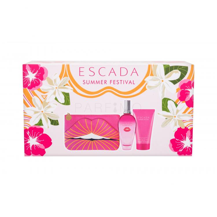 ESCADA Summer Festival Ajándékcsomagok Eau de Toilette 100 ml + testápoló krém 150 ml + kozmetikai táska