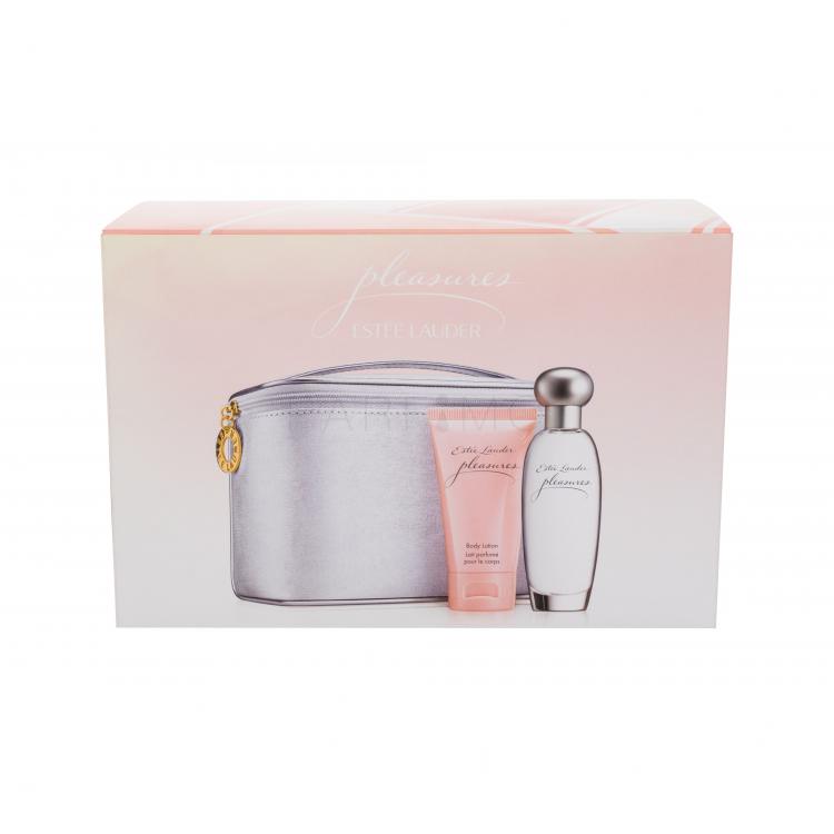 Estée Lauder Pleasures Ajándékcsomagok Eau de Parfum 50 ml + testápoló tej 50 ml + kozmetikai táska