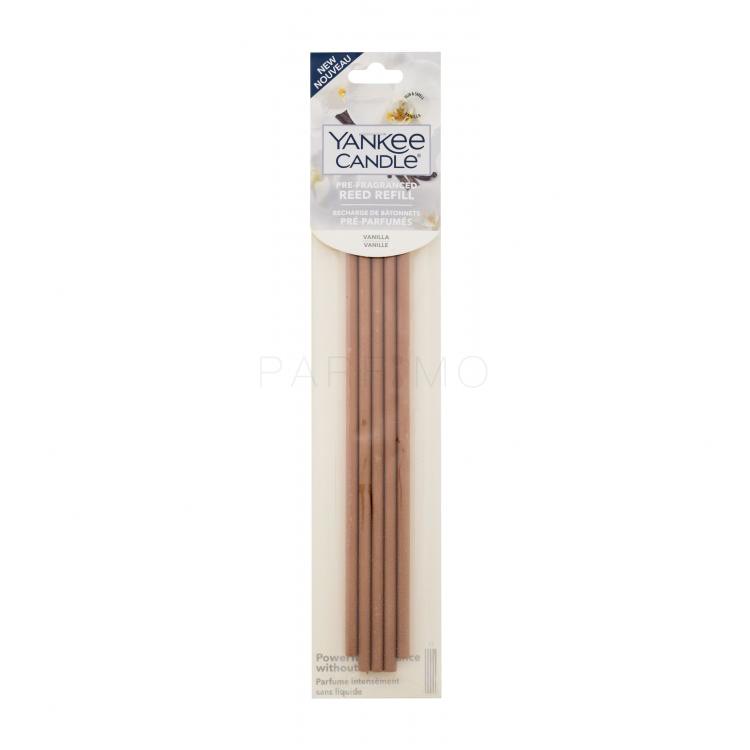 Yankee Candle Vanilla Pre-Fragranced Reed Refill Lakásillatosító spray és diffúzor 5 db