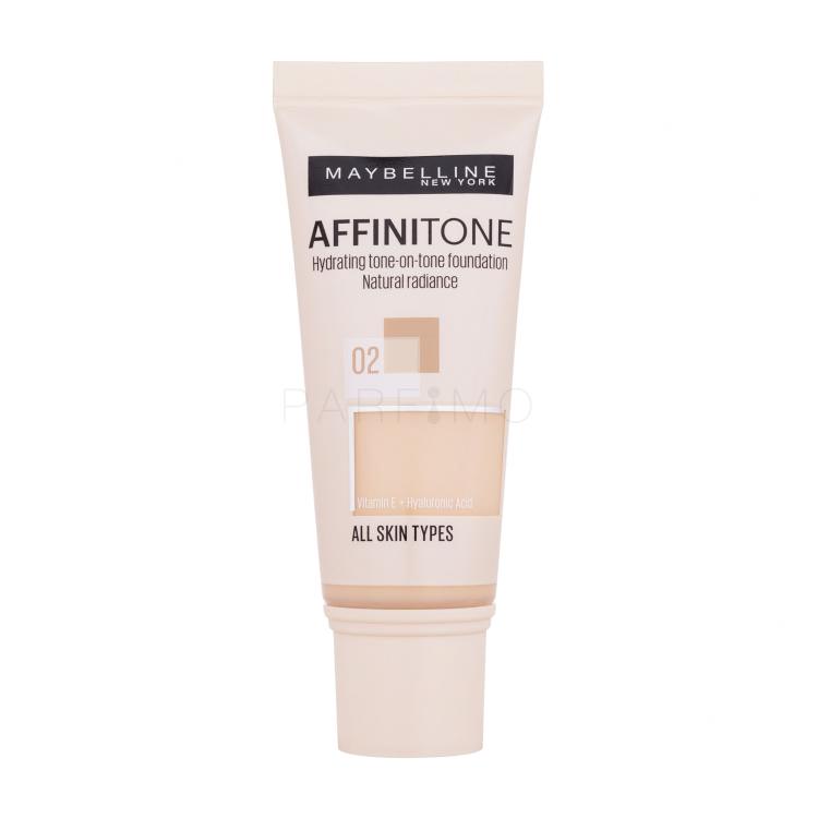 Maybelline Affinitone Alapozó nőknek 30 ml Változat 02 Light Porcelain
