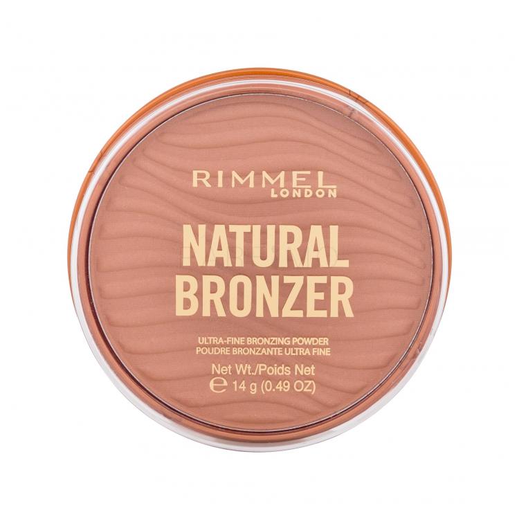 Rimmel London Natural Bronzer Ultra-Fine Bronzing Powder Bronzosító nőknek 14 g Változat 001 Sunlight