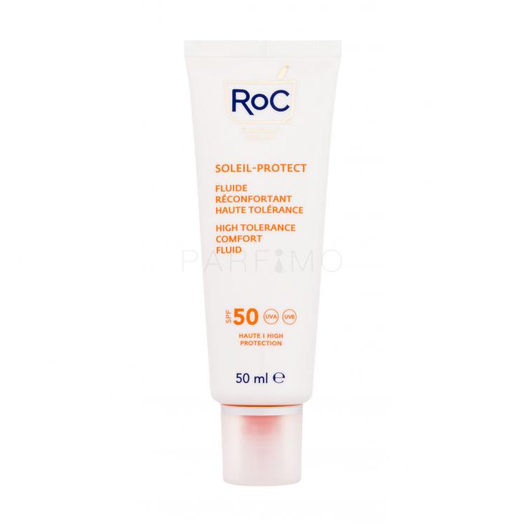 RoC Soleil-Protect High Tolerance Comfort Fluid SPF50 Fényvédő készítmény arcra nőknek 50 ml