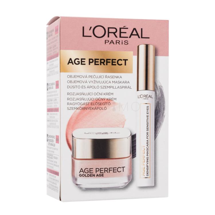 L&#039;Oréal Paris Age Perfect Golden Age Ajándékcsomagok Age Perfect Golden Age szemkörnyékápoló krém 15 ml + Age Perfect Densifying szempillaspirál 7,4 ml Black