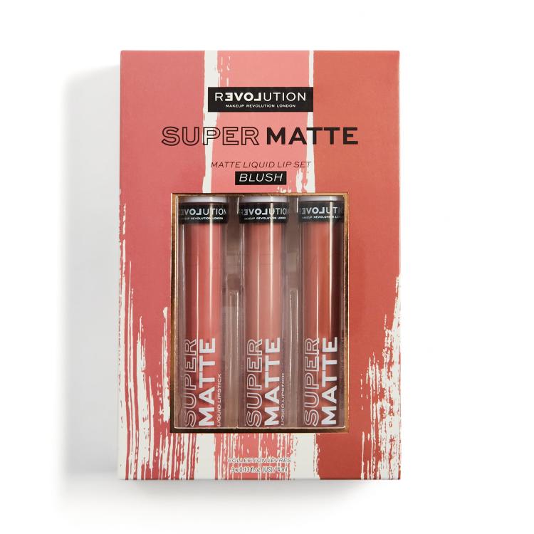 Revolution Relove Super Matte Ajándékcsomagok Super Matte rúzs 3 x 4 ml