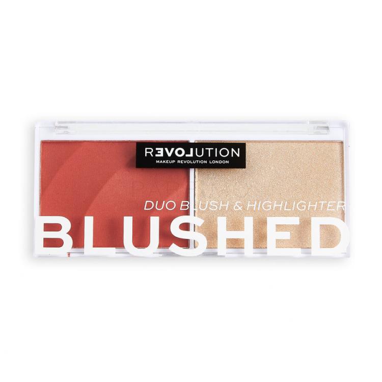 Revolution Relove Colour Play Blushed Duo Blush &amp; Highlighter Kontúrozó paletta nőknek 5,8 g Változat Daydream
