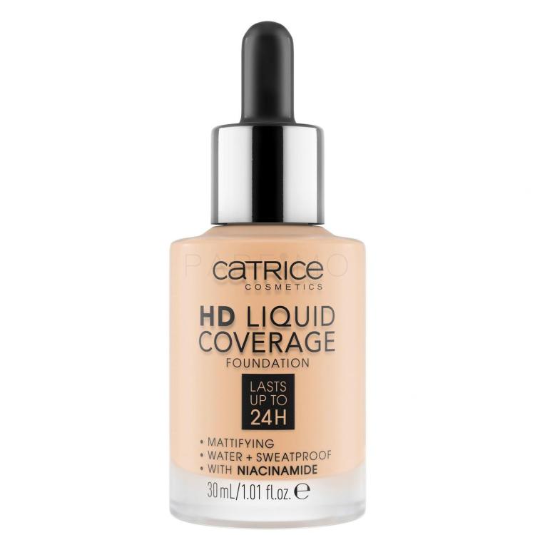Catrice HD Liquid Coverage 24H Alapozó nőknek 30 ml Változat 005 Ivory Beige
