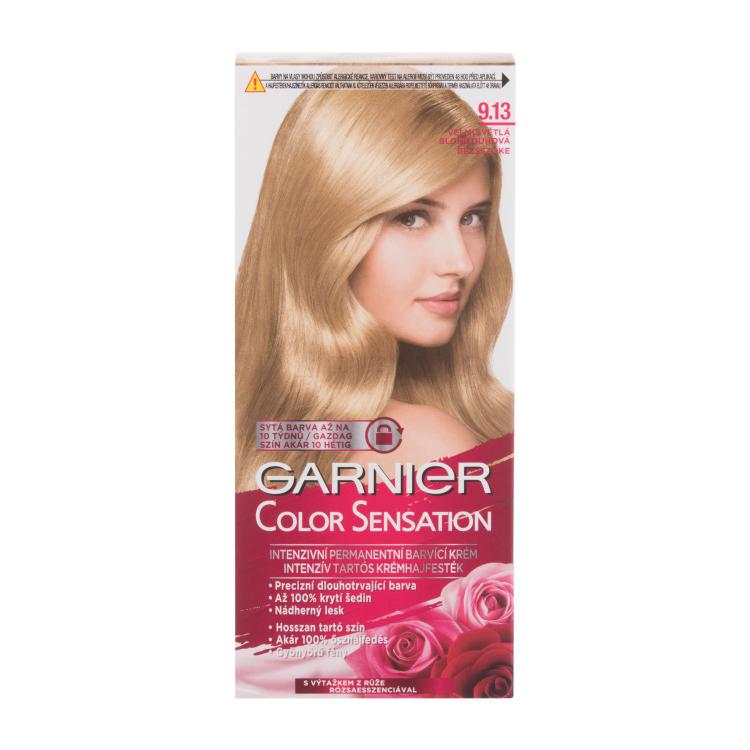 Garnier Color Sensation Hajfesték nőknek 40 ml Változat 9,13 Cristal Beige Blond sérült doboz