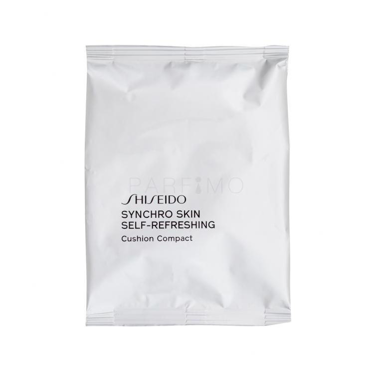 Shiseido Synchro Skin Self-Refreshing Cushion Compact Alapozó nőknek 13 g Változat 210 Birch teszter