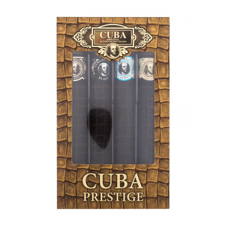 Cuba Prestige Ajándékcsomagok Eau de Toilette 35 ml + Prestige Black Eau de Toilette 35 ml + Prestige Platinum Eau de Toilette 35 ml + Prestige Legacy Eau de Toilette 35 ml