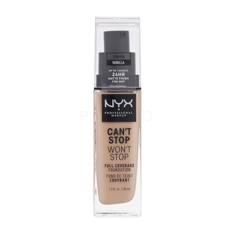 NYX Professional Makeup Can&#039;t Stop Won&#039;t Stop Alapozó nőknek 30 ml Változat 06 Vanilla