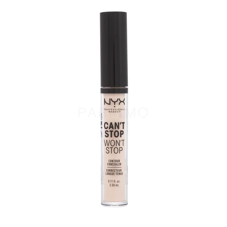 NYX Professional Makeup Can&#039;t Stop Won&#039;t Stop Contour Concealer Korrektor nőknek 3,5 ml Változat 04 Light Ivory